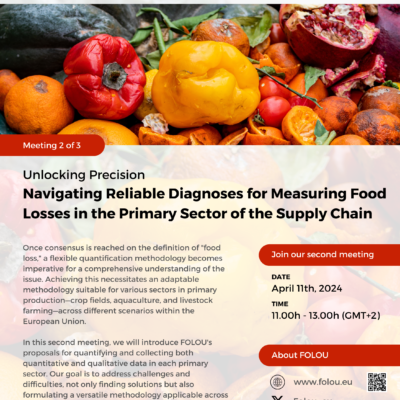 Webinar Meeting 2: Navigating Reliable Diagnoses for Measuring Food Losses in the Primary Sector of the Supply Chain